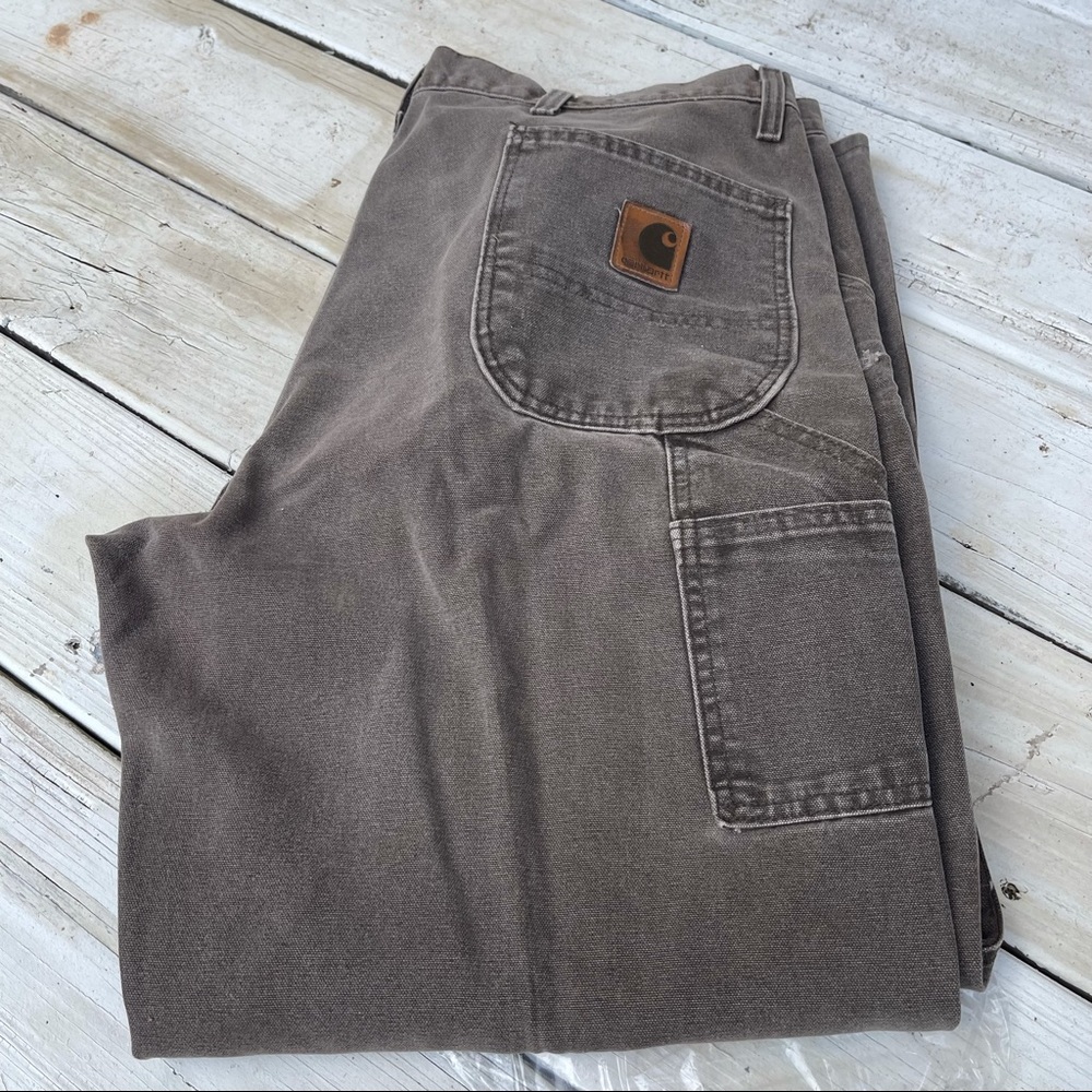 Distressed Vintage Men’s Carhartt Cargo Pants Brown 42x 30